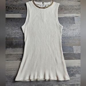 Generation Love Ribbed Chain Tank Size XS White/Cream